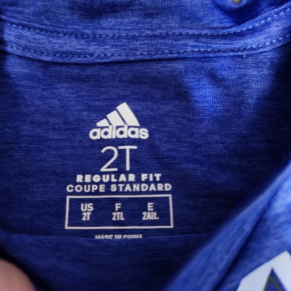Adidas blue moisture wick short set toddler - Picture 4 of 4